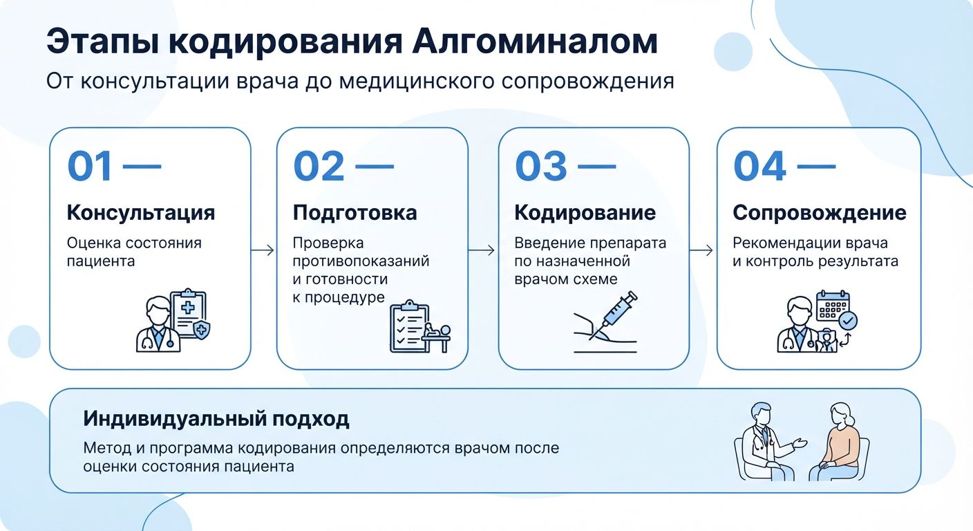 Кодирование препаратом «Алгоминал» в Туймазы инфографика